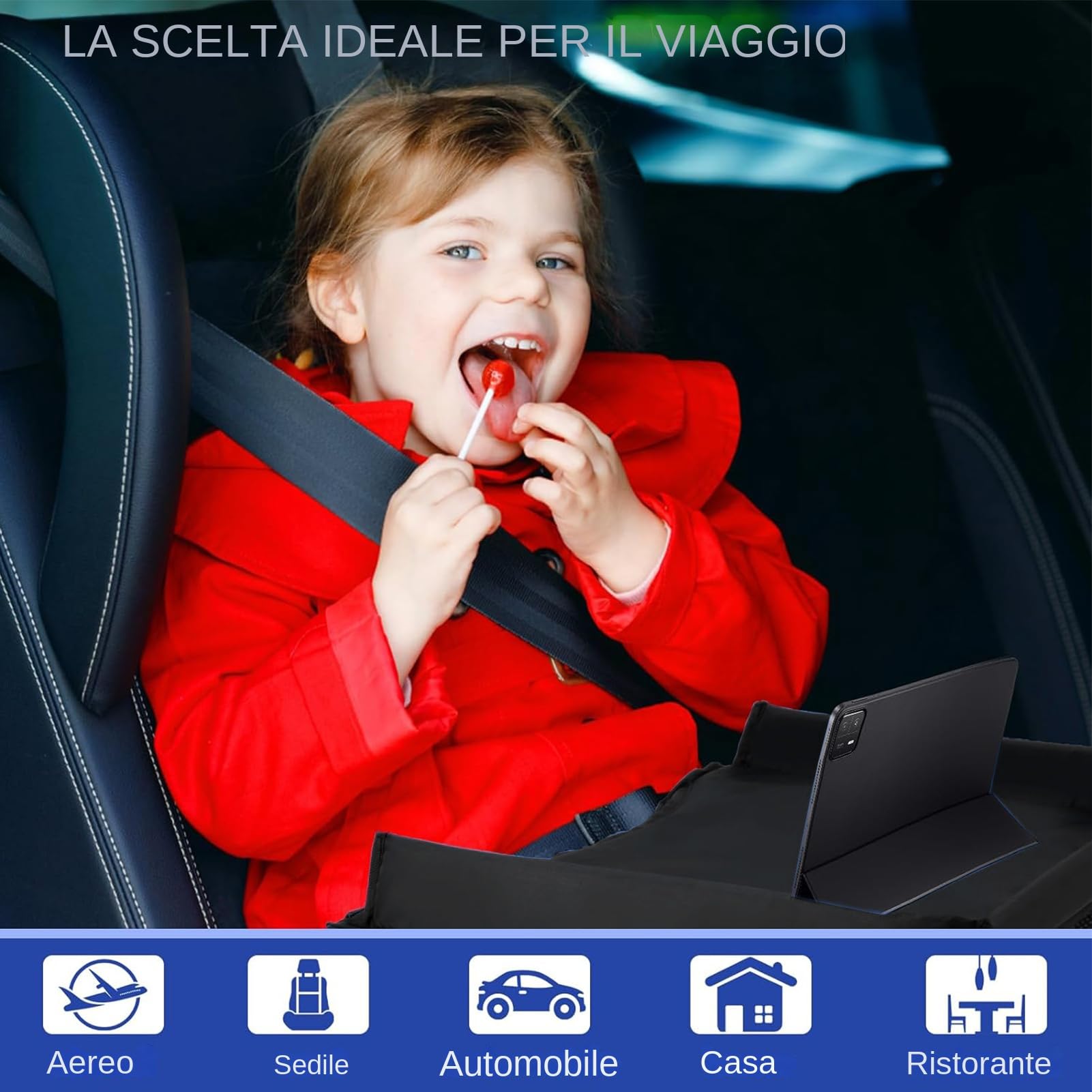 Vassoio Da Viaggio Per Bambini, Tavolino Da Viaggio Per Bambini, Scrivania Pieghevole Per Attività Per Seggiolino Auto, Viaggio Per Giochi Per Seggiolini Per Bambini