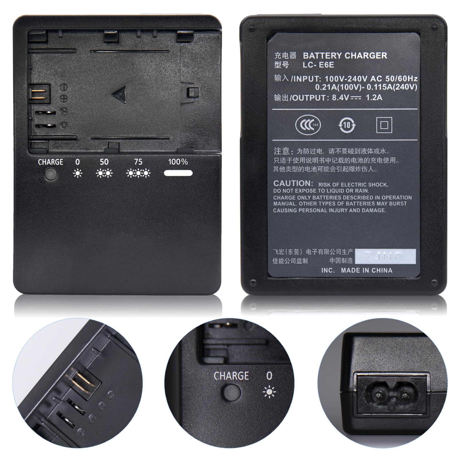 Blinking Light LC-E6E LP-E6 LP-E6N LP-E6NH Battery Charger For