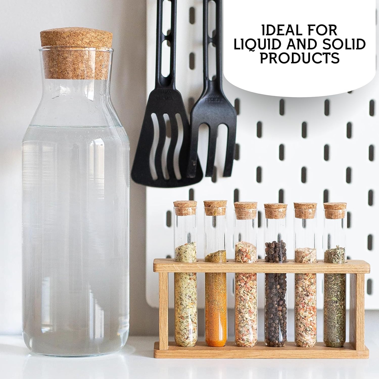 Tubes à Essai En Plastique Transparent - 20 Pièces Avec Bouchon - 100x15mm - Rangement Bonbons, épices, Graines, DIY - Fête, Mariage, Cadeau