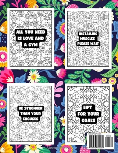 image for Gym Quotes Coloring Book For Adults: Funny And Inspirational Workout G