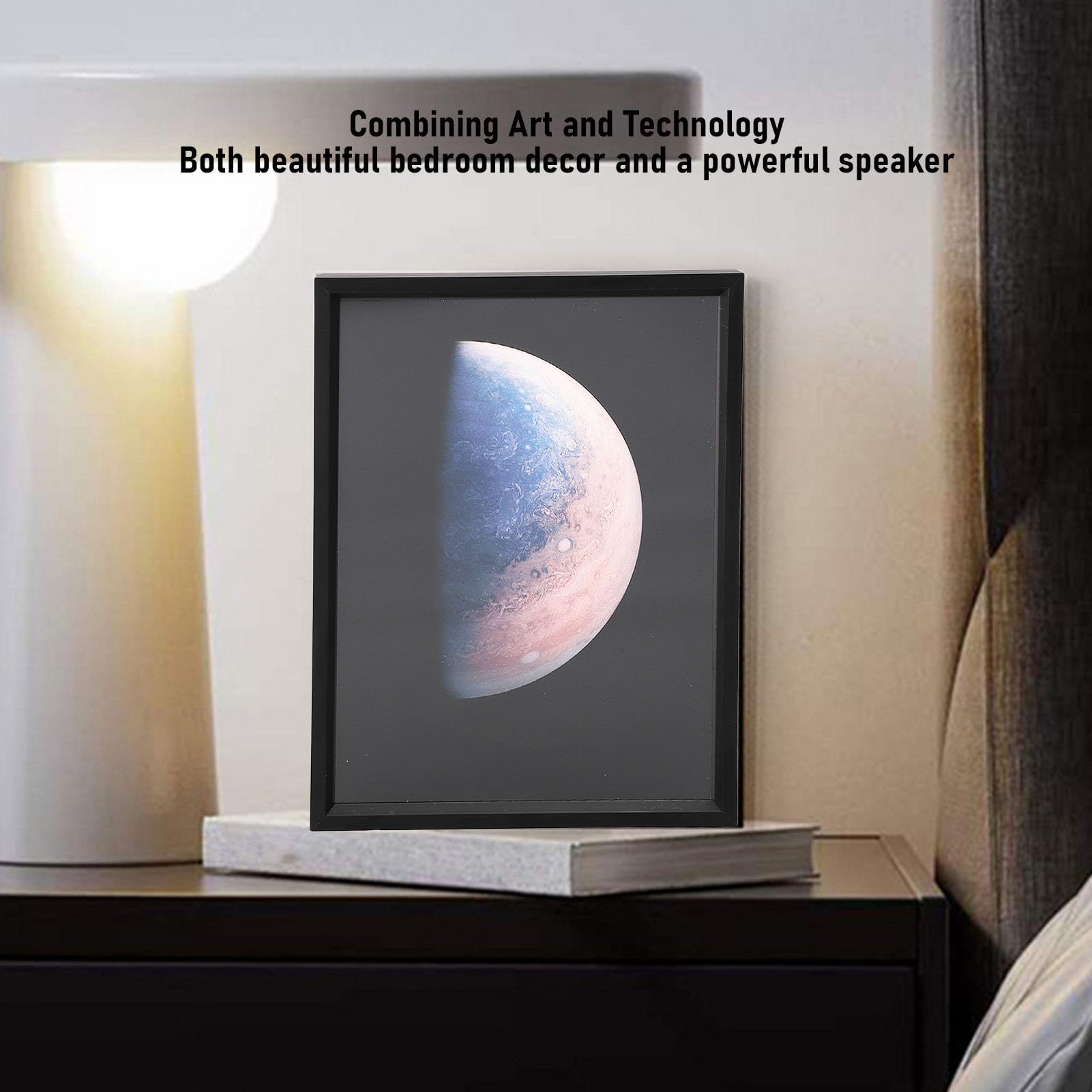 Nachtlicht-Lautsprecher, Kabelloser Lautsprecher aus Aluminiumlegierung mit 3-W-Sound für die Inneneinrichtung Im Schlafzimmer