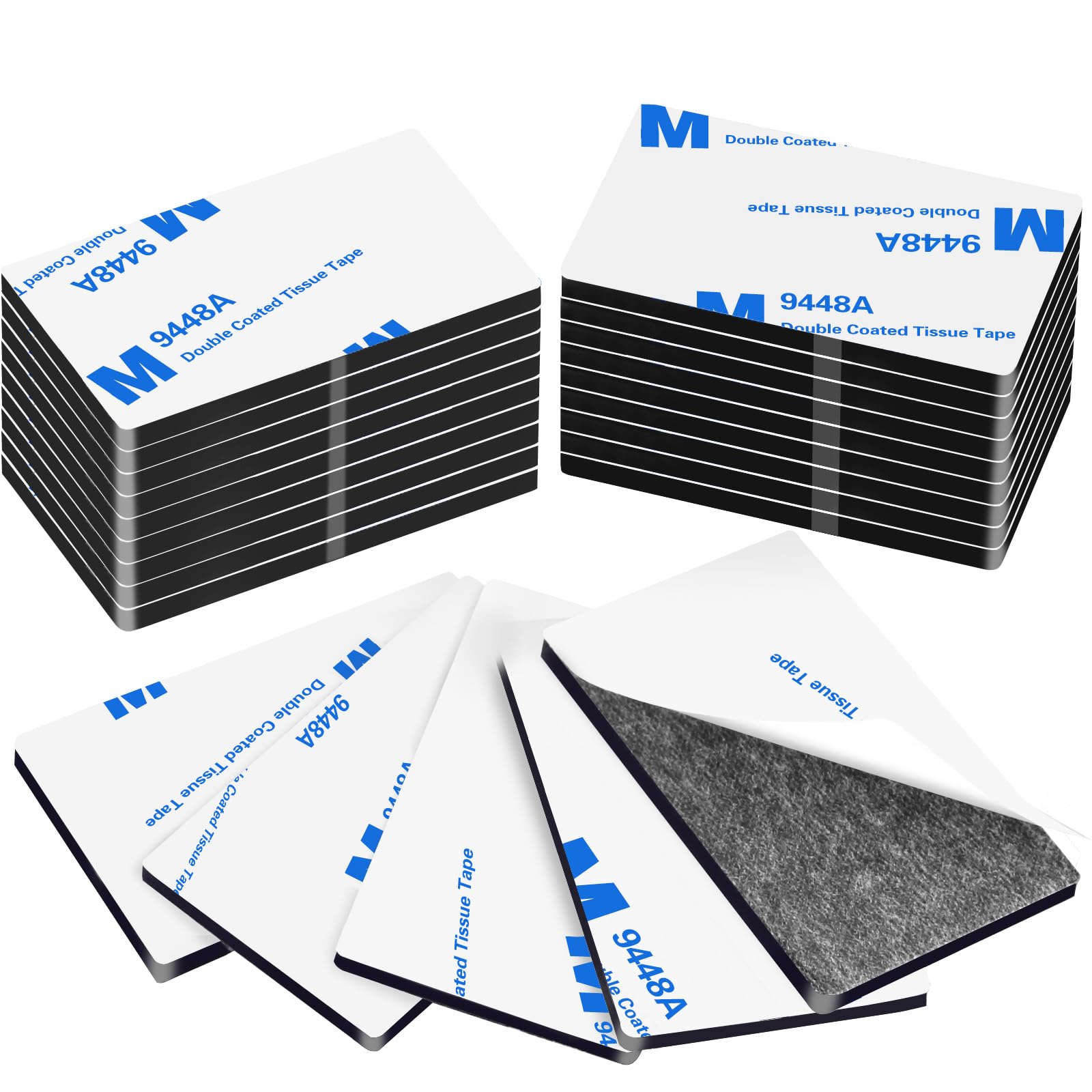 Monsensiy 48Stück Doppelseitiges Klebepads Extra Stark, Doppelseitiges Klebeband, Hochfest Montagepads für Zuhause Büro Auto und DIY-Artikel,Schaumstoff Klebepads für Innen & Außen