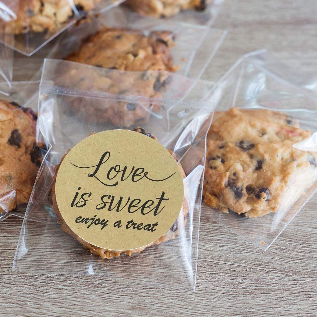 Autocollants En Papier Kraft « Love Is Sweet » De 203,2 à 5,1 Cm, étiquettes De Faveur De Mariage, Autocollant « Have A Treat
