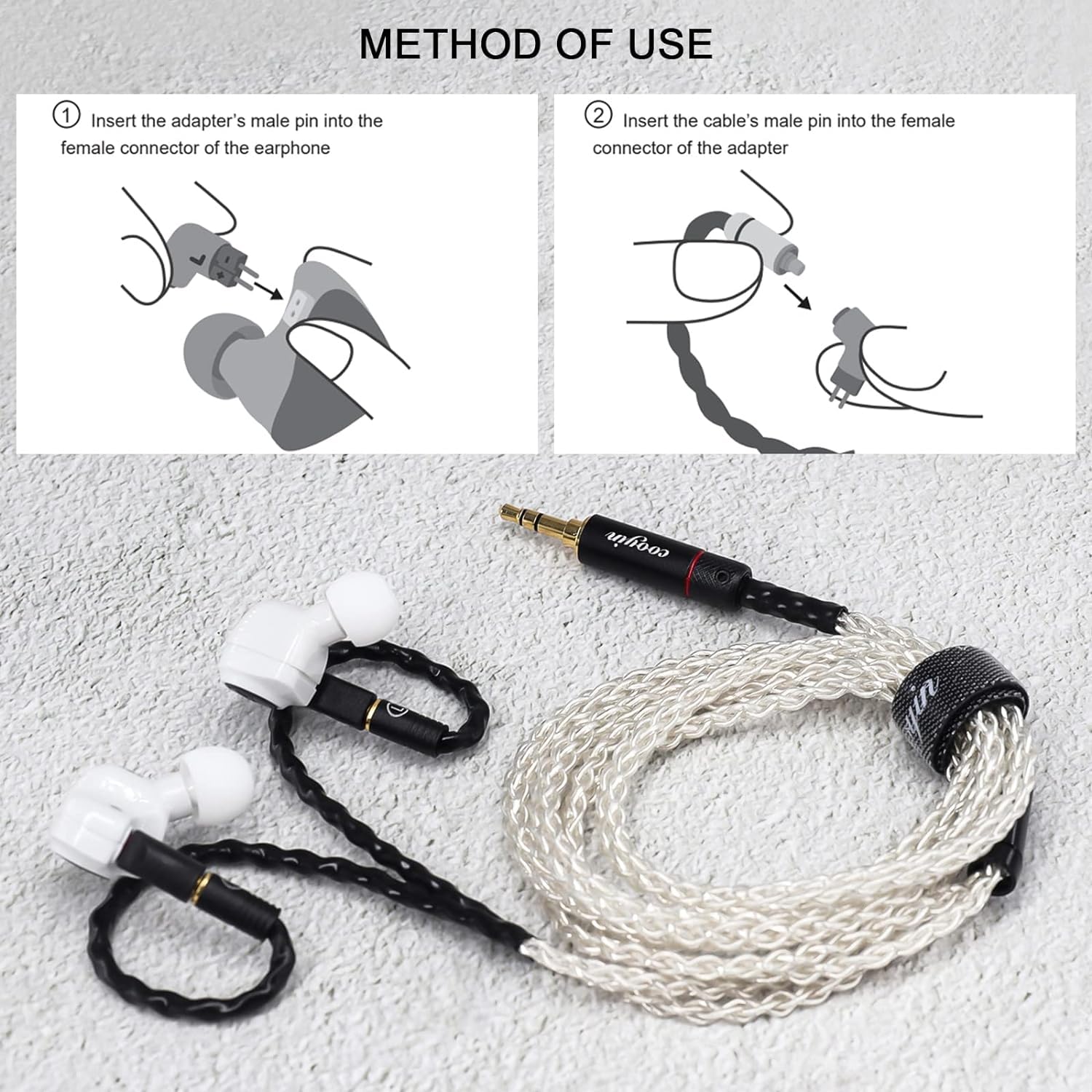 okcsc Earphone Compatible for Etymotic Series Headphone Adapter MMCX Cable Connector Work for MMCX Cable Connected to Etymotic ER4SR ER4XR ER3XR Transparent - Image 4