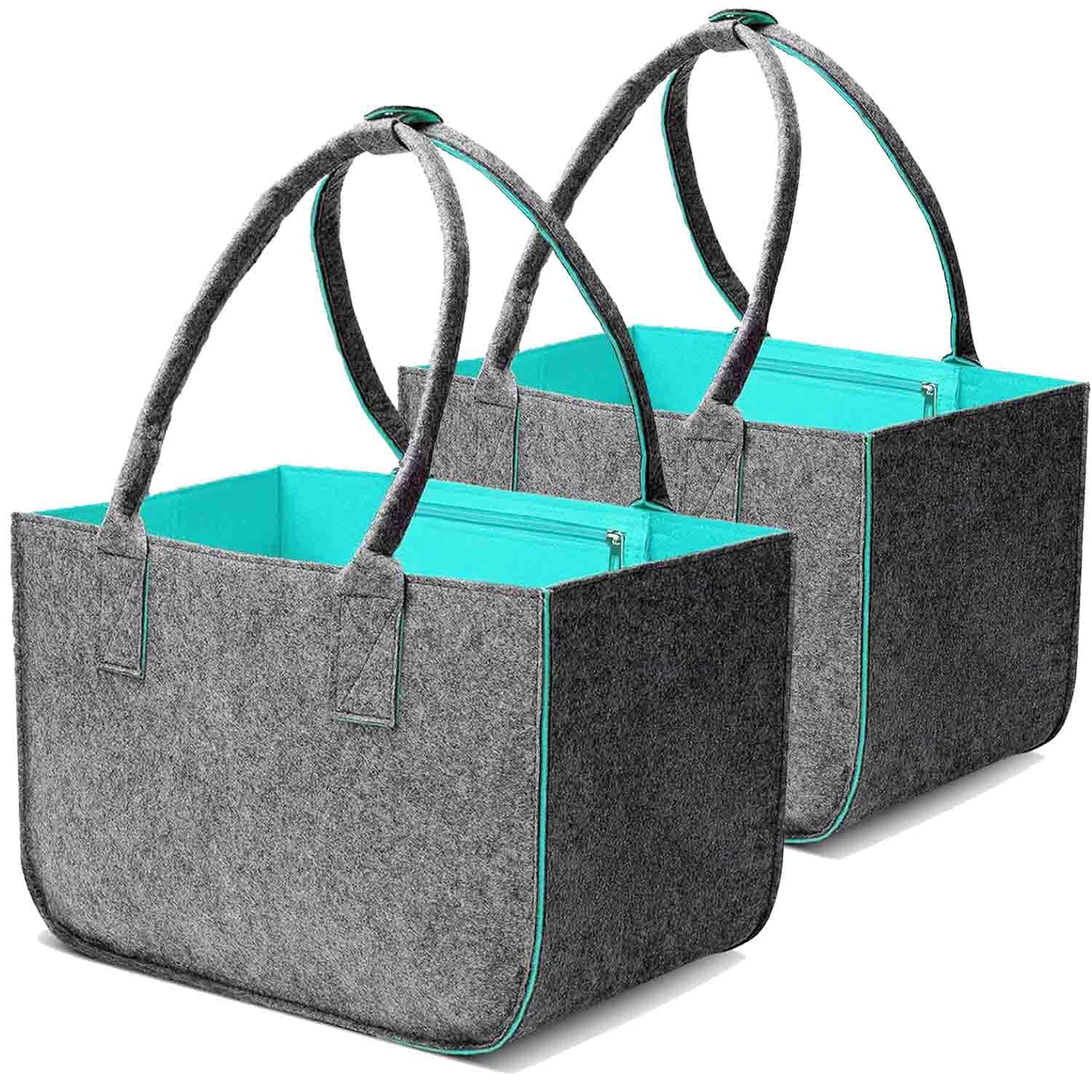 Grote Shopper Gerecycled Materiaal met Rits 54x40x18 Lila Lilac NoMorePlastic