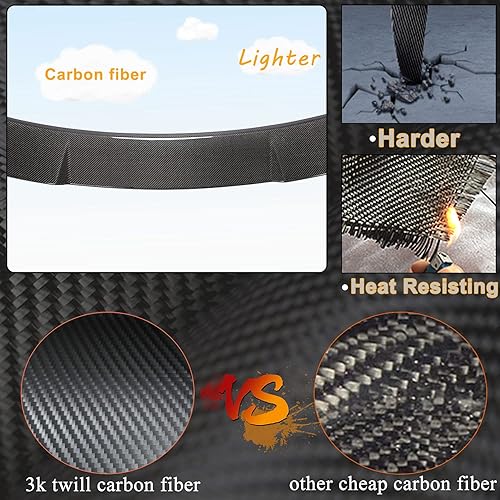 Miniatura 3 de Alerón de maletero de fibra de carbono para Ford Mustang GT Coupé 2015-2019 salida de fábrica de fibra de carbono CF tapa trasera de arranque