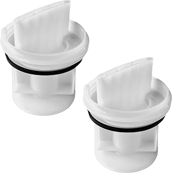 Drain Pump Fluff Filter, Washing Machine Lint Filter Replacement Compatible with Bosch 00647920/00605010/00602008.White,2pcs
