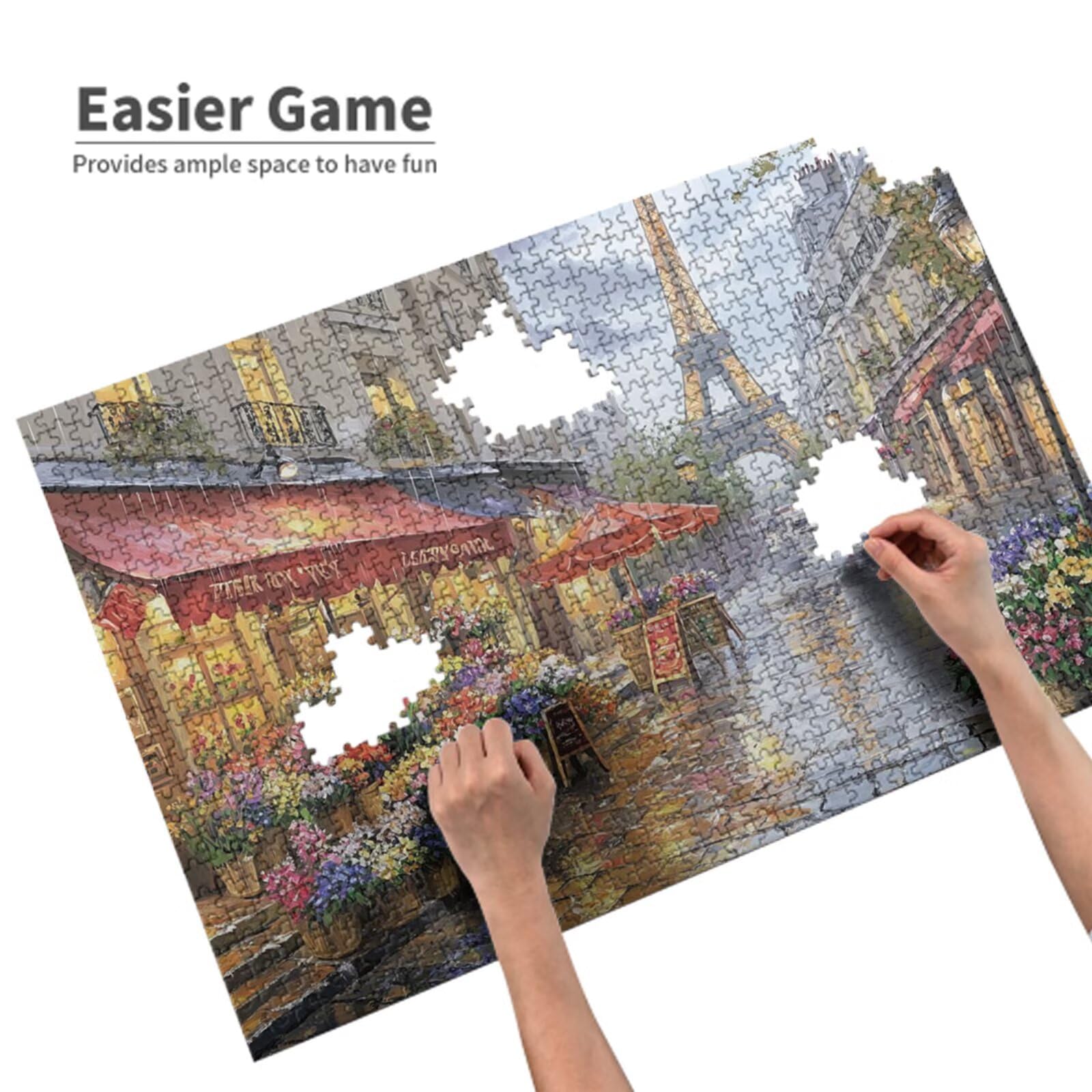 Puzzle 5000 Pezzi Francia Puzzle Adulti,DIY Street Puzzles Legno con Scatola Regalo,Puzzles Giochi Rilassamento e Intelligence,Gioco Familiare,Regalo Uomo e Donna,Home Room Decorazione,105x156cm,p222t