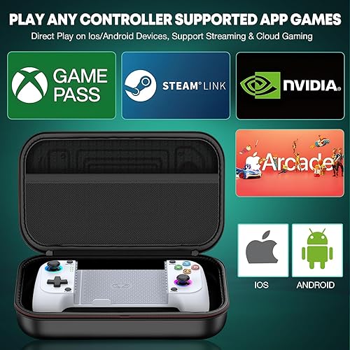 Miniatura 3 de 【Anti-Drift & Fast-Connect】Wireless Game Controller for iPhone/Android with Case | Hall Joysticks Bluetooth Phone Controller, For Cloud Gaming,