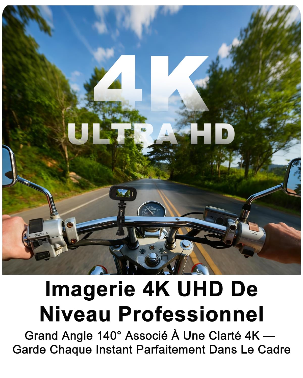 Camera Sport, Mini Camera Vlog POV WiFi 4K Bextgoo, Action Cam avec Carte 64 Go, Caméra Moto étanche IP65, Mini Caméra Portable avec Autonomie Jusqu’à 240 Minutes