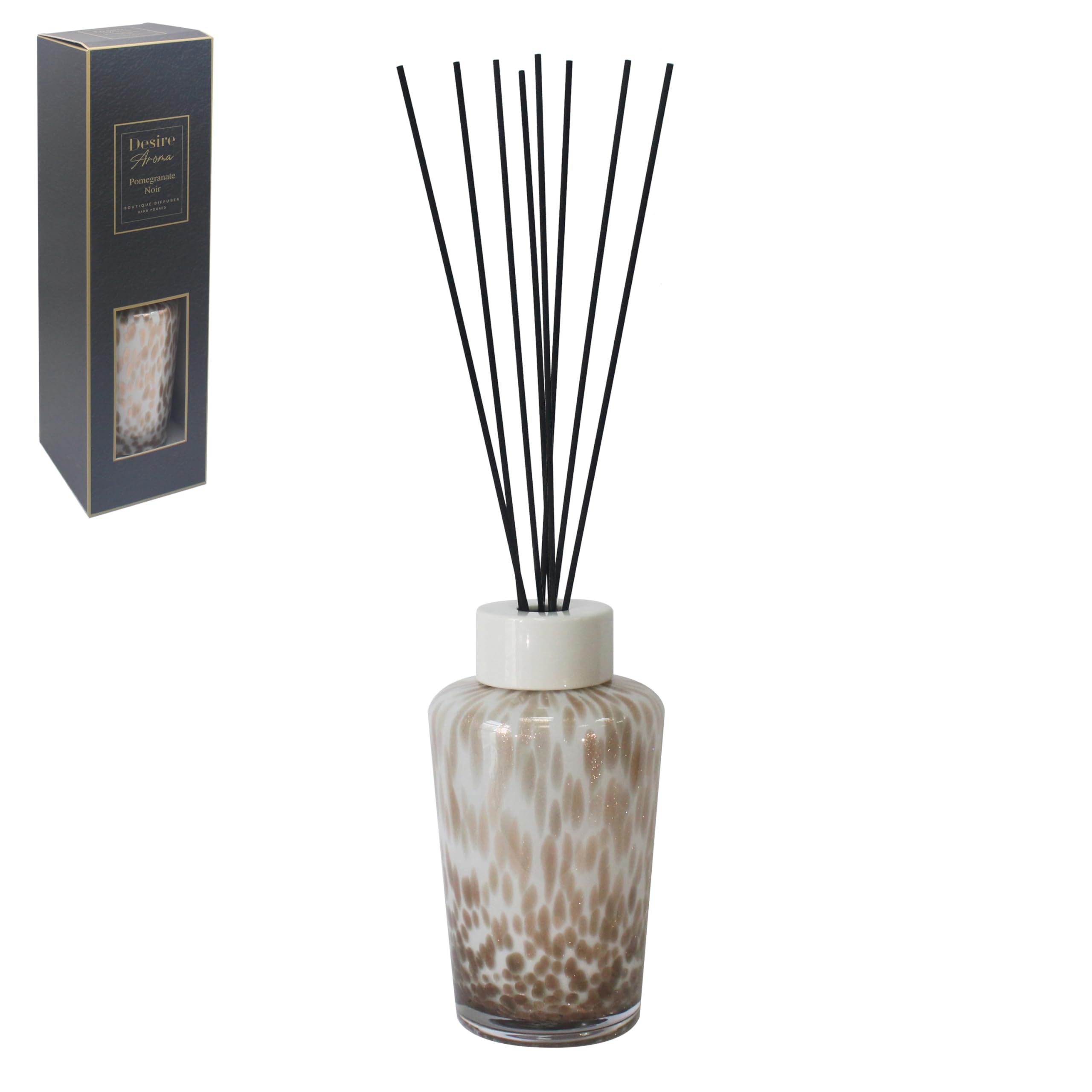 Lesser & Pavey Desire Aroma 2000ml Pomegranate Noir Diffusers For Home Fragrance & Air Freshener | Aromatherapy Reed Diffuser For Stress Relief | Lovely Room Accessories Gifts For Women And Men