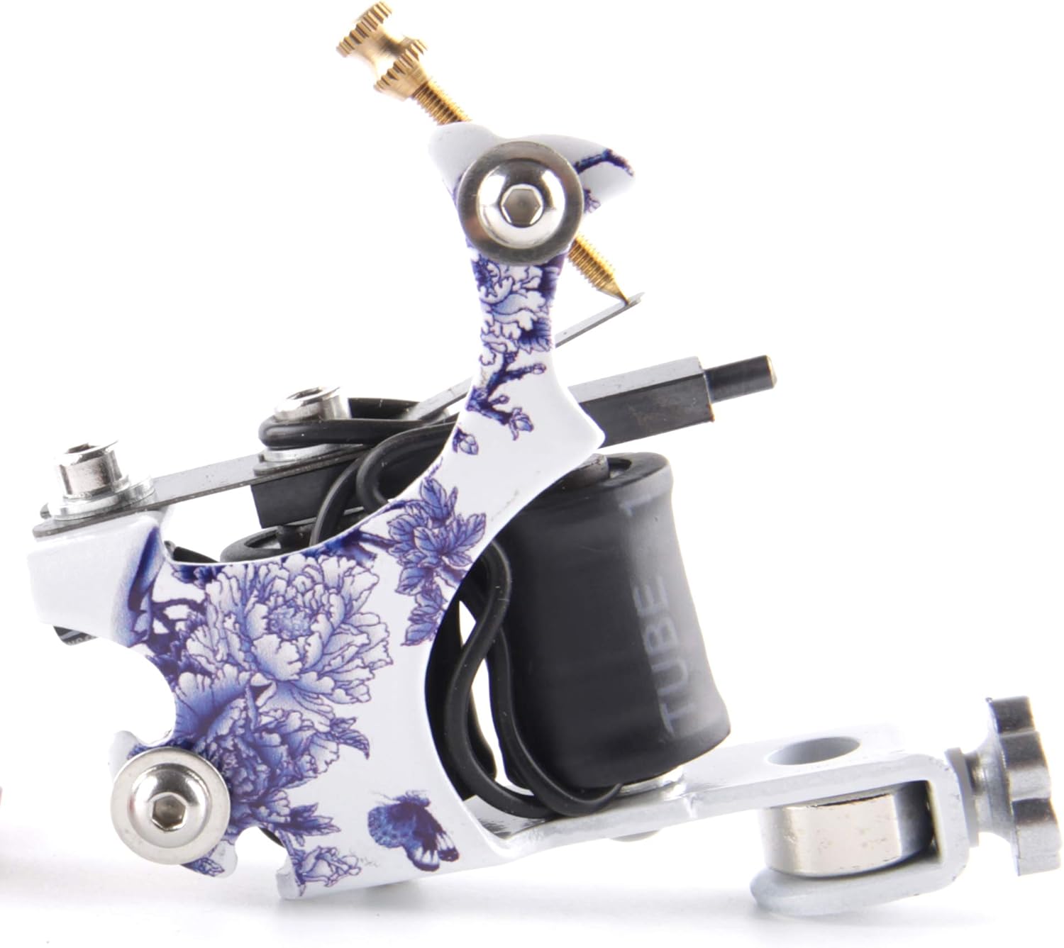 One Tattoo World Red Series Tattoo Kit 2 Tattoo Machines, Digital Power Supply, 10 Color 5ml Tattoo Inks, Grips, Needles, Transfer Paper etc, OTW-KTR210A