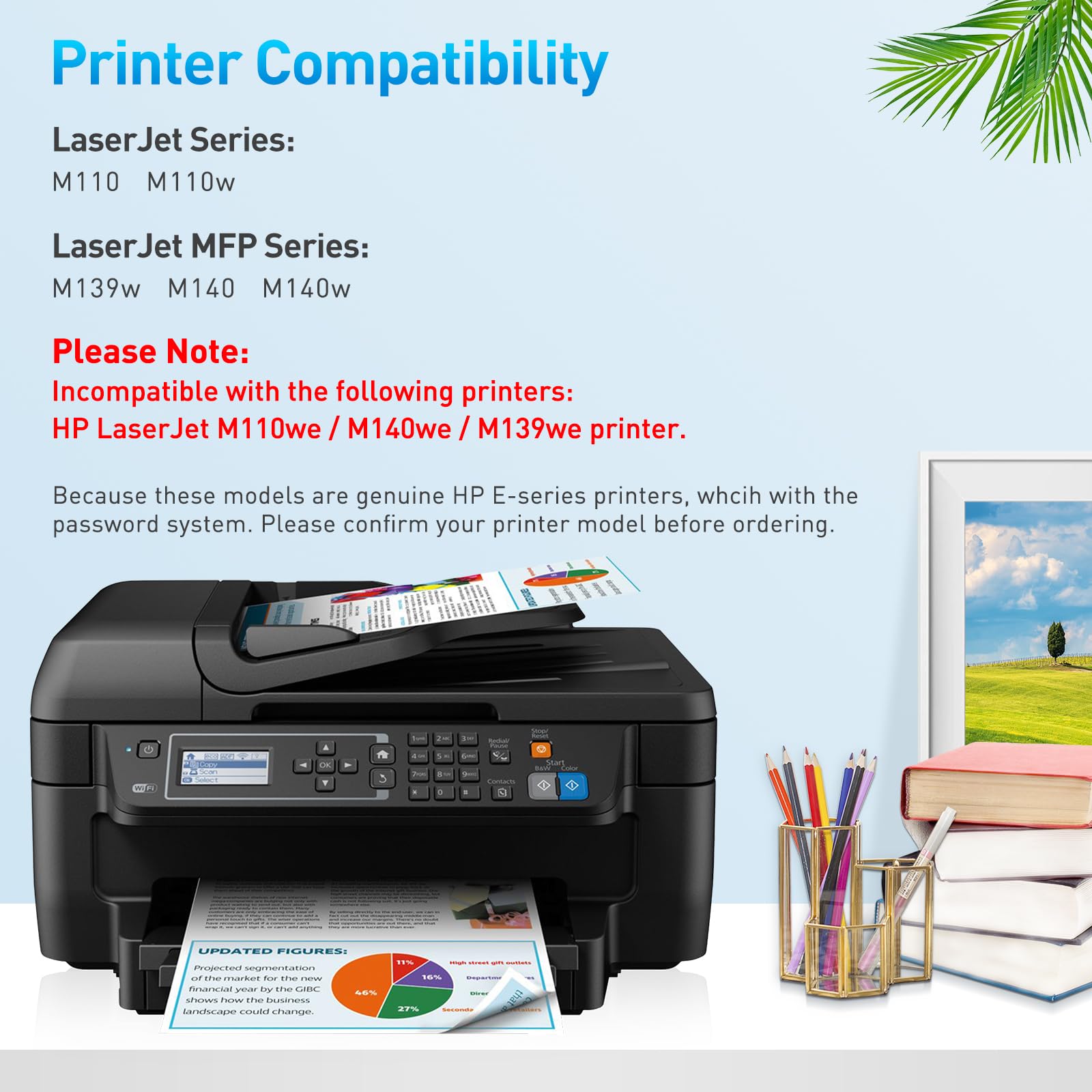 HP 142A Toner Nero Originale W1420A Per LaserJet M110w/we, MFP M140w/we 194850740626 - Foto 6