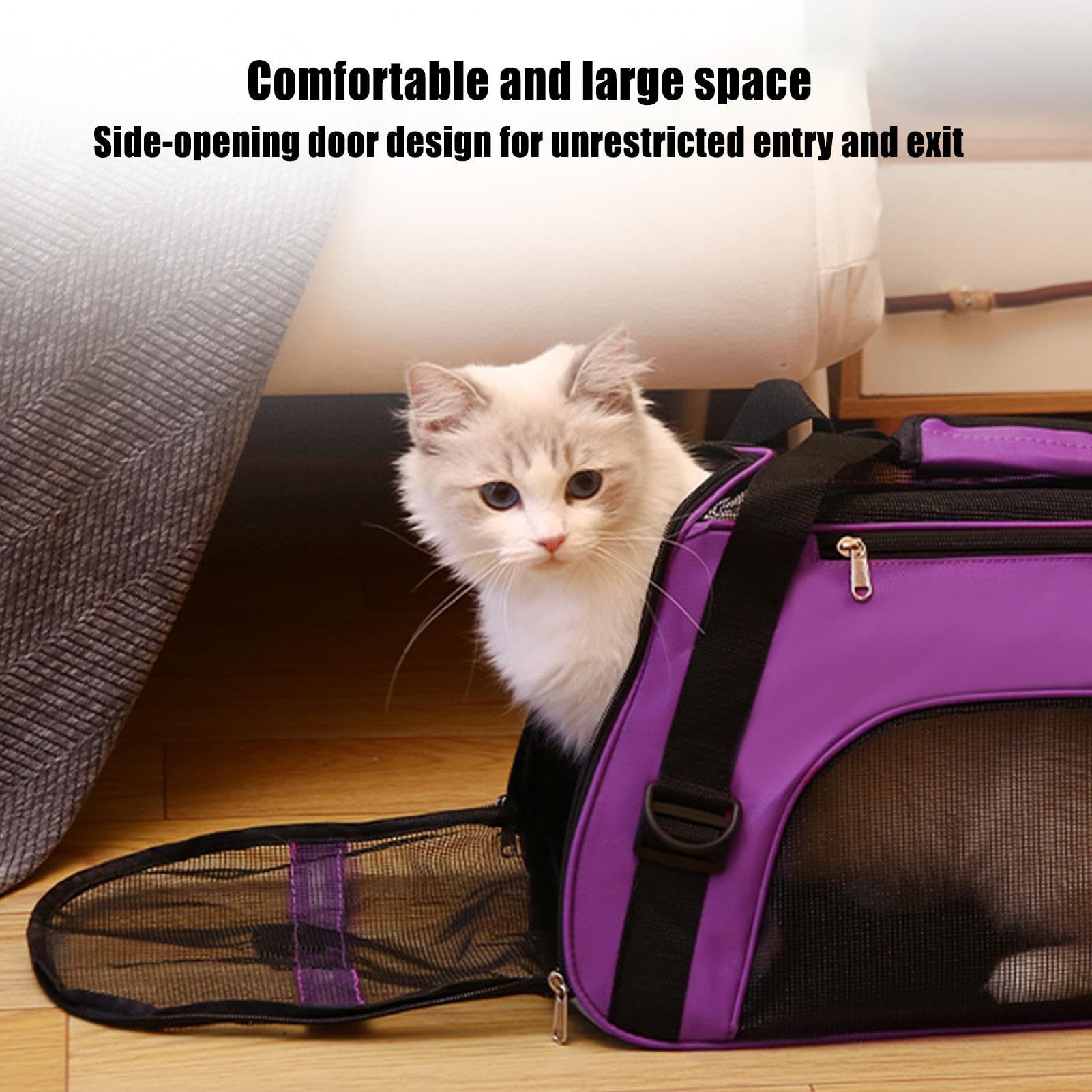 Transportín para Perros,Caja Transportadora para Gatos | Transportín Portátil Ergonómico Y Transpirable para Senderismo, Exteriores, Paseos Y Camping para Mascotas