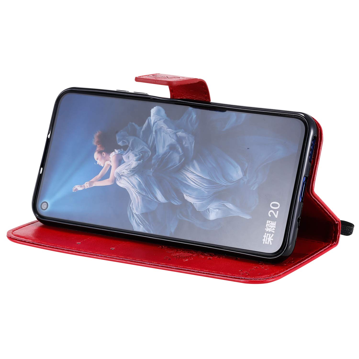 FMPCUON Cover per Huawei P20 Pro Flip Custodia in Pelle PU, Cover a Libro Portafoglio, Funzione Supporto, Magnetica, Slot Schede, Compatibile con Huawei P20 Pro-Viola
