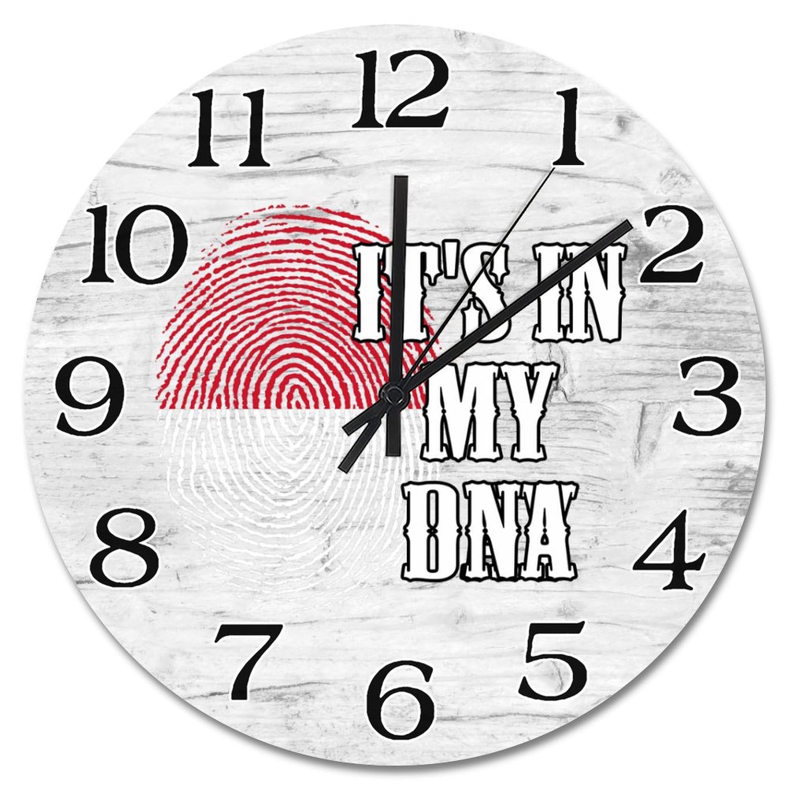 Grande horloge murale bois design Indonésie décoration murale premium 38cm