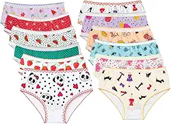 Calcinha Infantil Menina Kit 12 Peças Básico Estampado DCP Kids