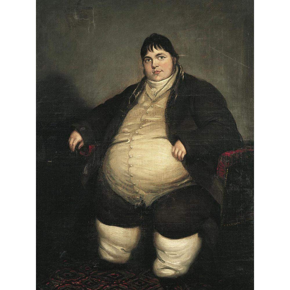 Wee Blue Coo Daniel Lambert Portrait Art Print Poster Wall Decor 12X16 Inch
