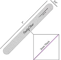 Vista 7 de PrettyClaw 10 limas de uñas profesionales de grano 100/100, limas de uñas acrílicas de cebra centro de plástico, tablero de esmeril de cebra