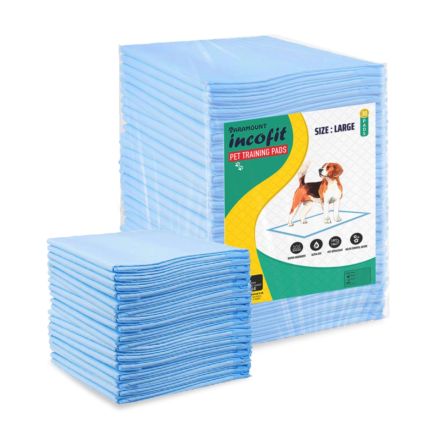 Incofit Pet Training Pads 60 X 90 cm Extra Large 30 Counts with Leak-Proof Quick-Dry Design, 5 Layered Leak Proof, Potty & Peeing Toilet Trainer, Non Slippery (B08L9C38WK) Amazon Price History, Amazon Price Tracker