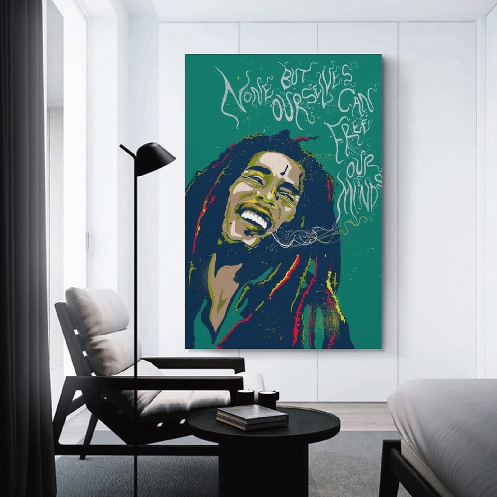 Amazon.co.jp: ロックシンガーボブマーリーポスター装飾キャンバス絵画