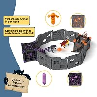 Schleich ELDRADOR Csataküzdőtér: Láva vs. Árnyék - 71 részes szörnycsata készlet kristályokkal, egymásra rakható barlangokkal, 7+ éves gyere 5