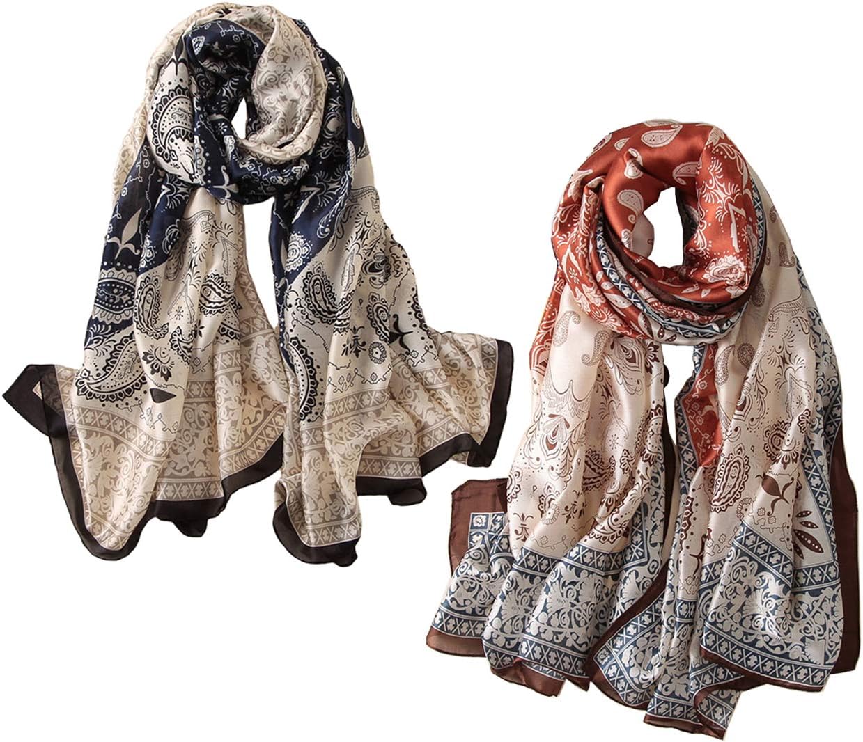 Silk Scarf Mulberry Silk Fashion Scarves Long Lightweight Shawl Wrap …