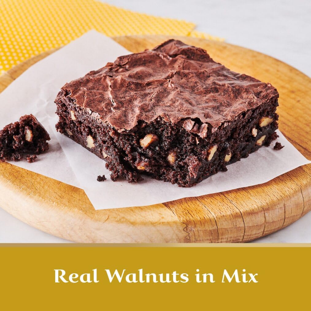 Ghirardelli Walnut Premium Brownie MIx, Includes Walnuts, 17 oz Boxes (Pack of 12)