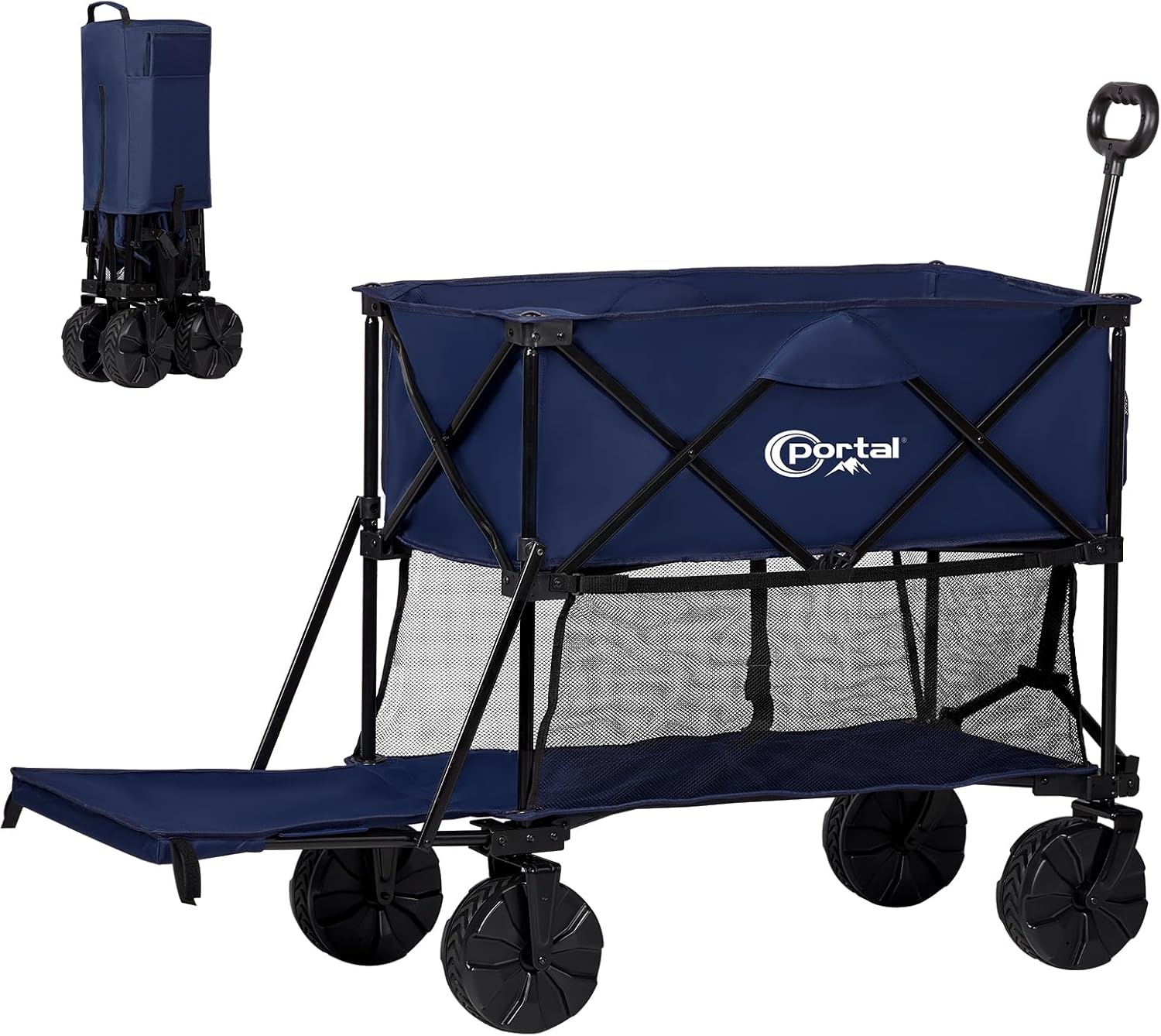 PORTAL Collapsible Double Decker Wagon, Foldable Wagon Cart
