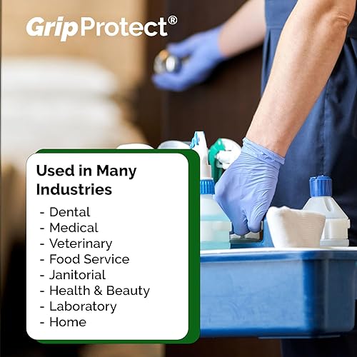 Miniatura 4 de GripProtect Guantes de examen de nitrilo precisos  4 mil  Clasificados para quimioterapia  (M, 100)