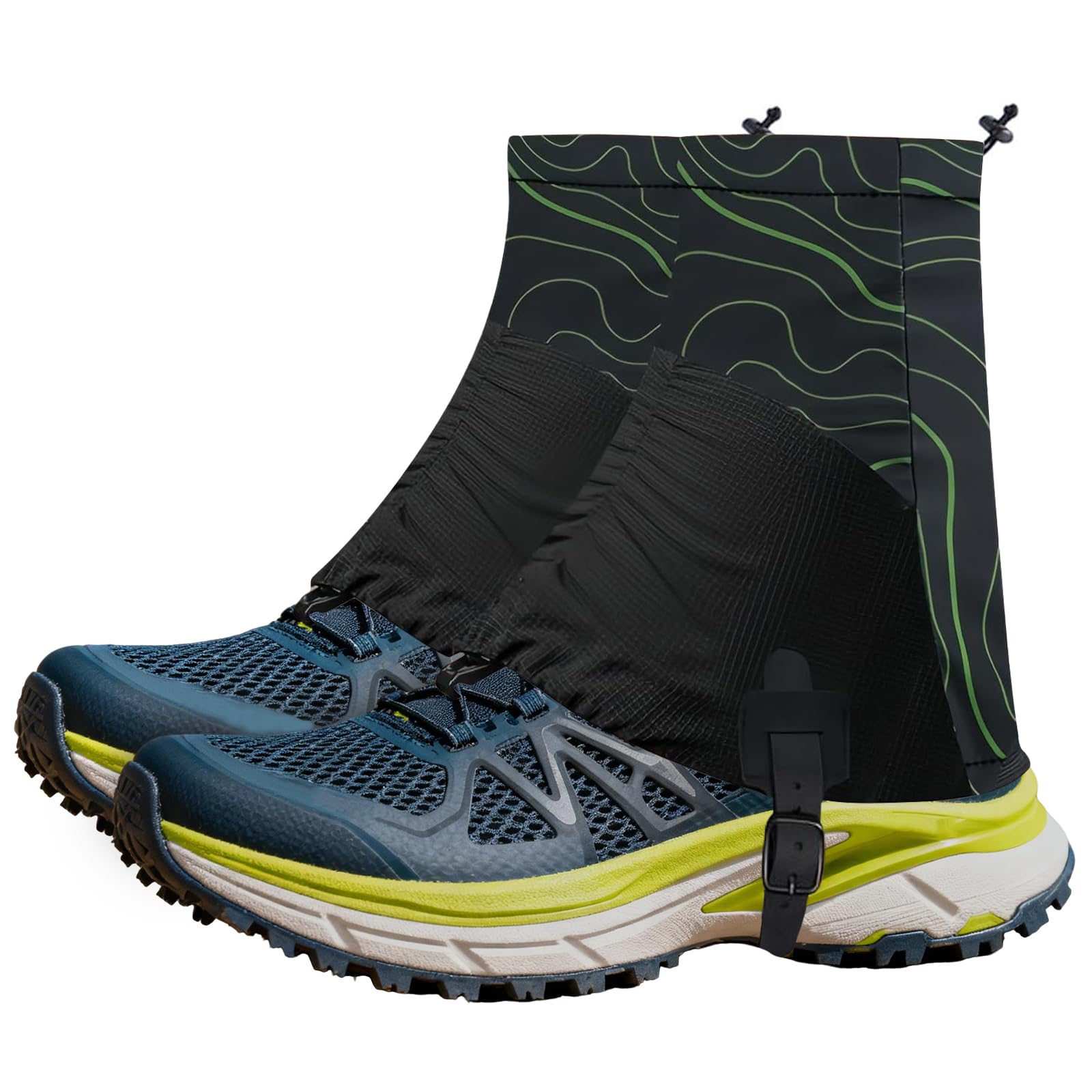 Trail Low Gaiters - Ghette per scarpe da trail running, unisex, impermeabili, per corsa, traspiranti, basse, con protezione antiscivolo e ganci, perfette per escursioni, attività all'aperto