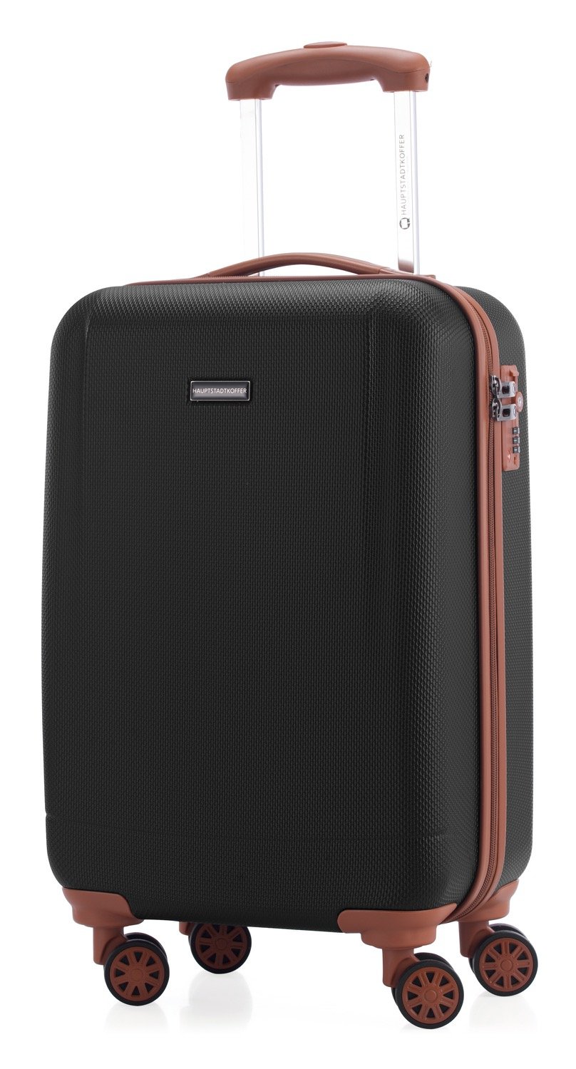 Hauptstadtkoffer - Wannsee - Suitcase small Luggage Hard Shell Cabin Trolley TSA Lock, 58 cm, 37 Liter, Black