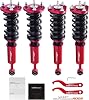 maXpeedingrods Coilovers for Lexus IS250IS350 RWD 2006-2013, for Lexus GS300GS350 RWD 2007-2011, 24 Levels Damper Adjustable Coilovers Suspension Kit, Height Adjustable Lowering Kit Red
