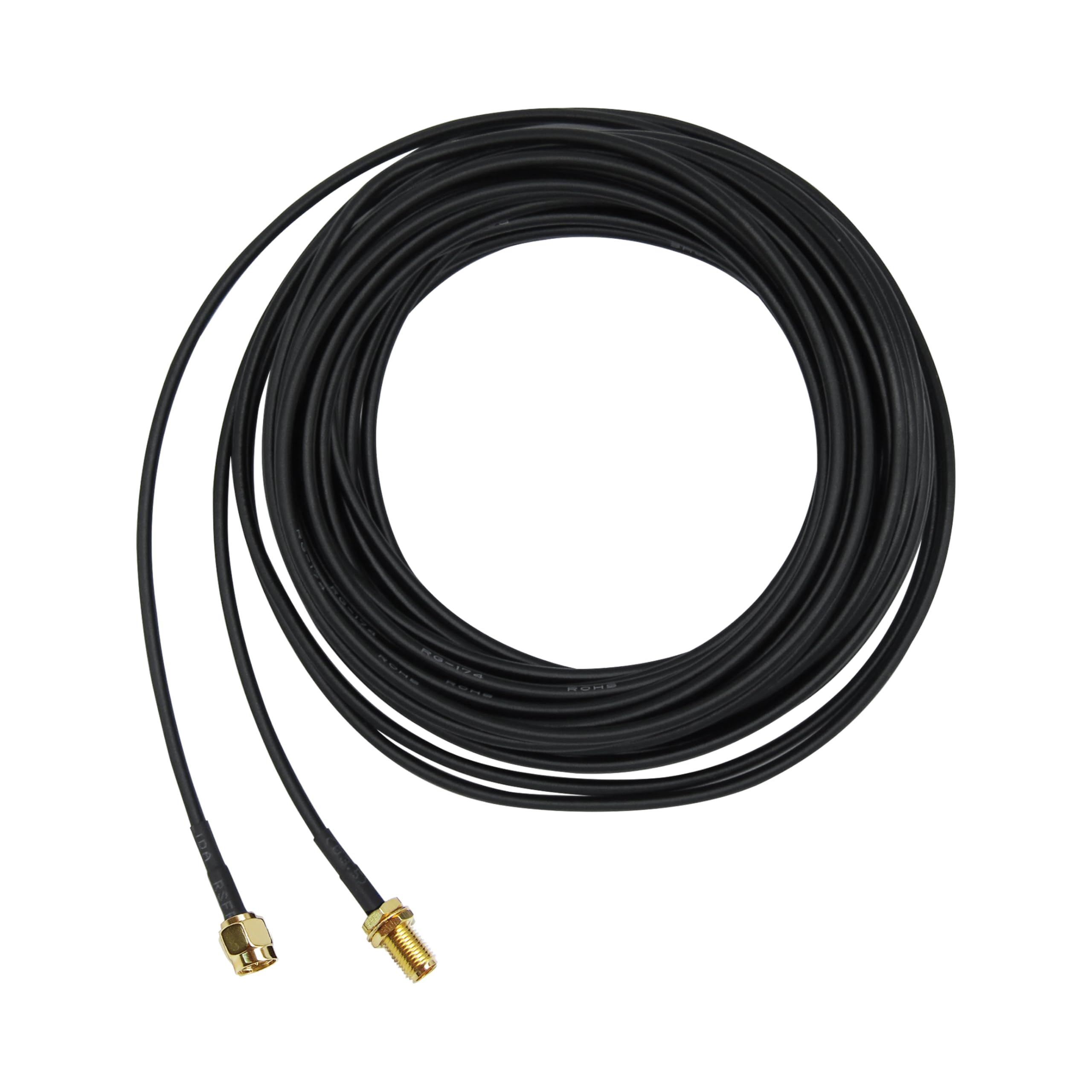 Rydocyee SMA Extension Cable 33ft, SMA Male to Female Low Loss RG174 Coaxial Cable Extender for SDR, Wireless Security Camera, Network System, GPS LTE