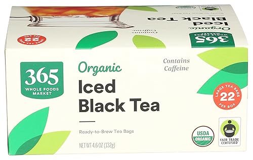 365 by Whole Foods Market, Té helado negro orgánico, paquete de 22