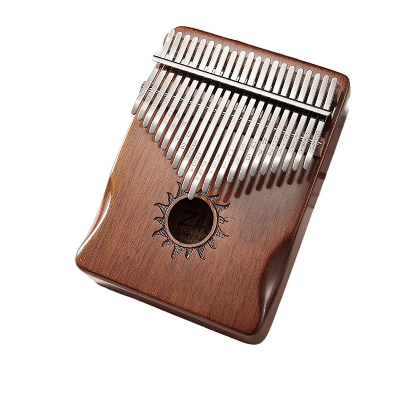 kalimba Kciuk fortepianu 21 ton kalimba mahoń palec fortepian instrument muzyczny (Color : 21 tone brown)