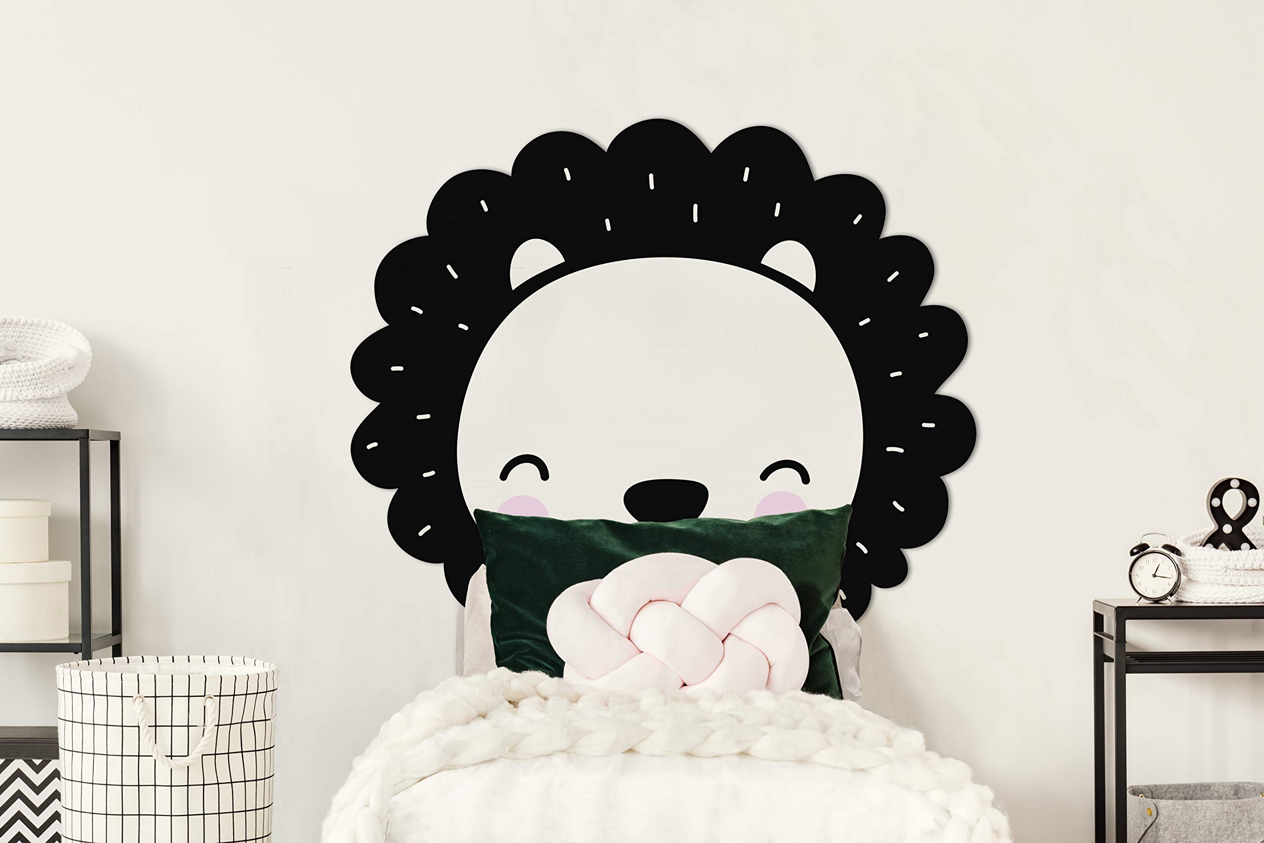 Oedim Cabecero Infantil Cama PVC Animales León 100x120cm | Cabecero Ligero, Elegante, Resistente y Económico