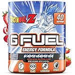 G Fuel Dragon Ball Z Energy Drink Powder, Pre Workout Caffeine Mix for Gaming, Sugar Free Focus Amino, Vitamin + Antioxidants, 9.8oz (Strawberry Lychee, 40 Servings)