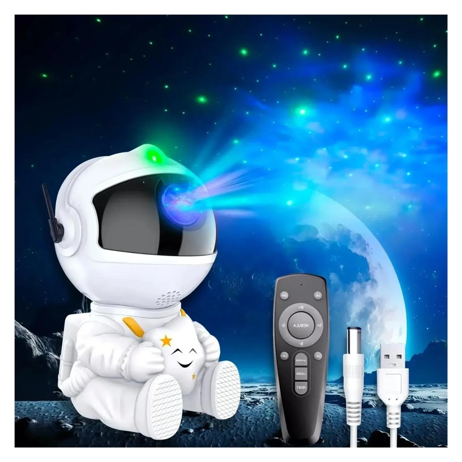 Luz Nocturna Con Proyector De Estrellas Y Galaxia for Niños, Astronauta