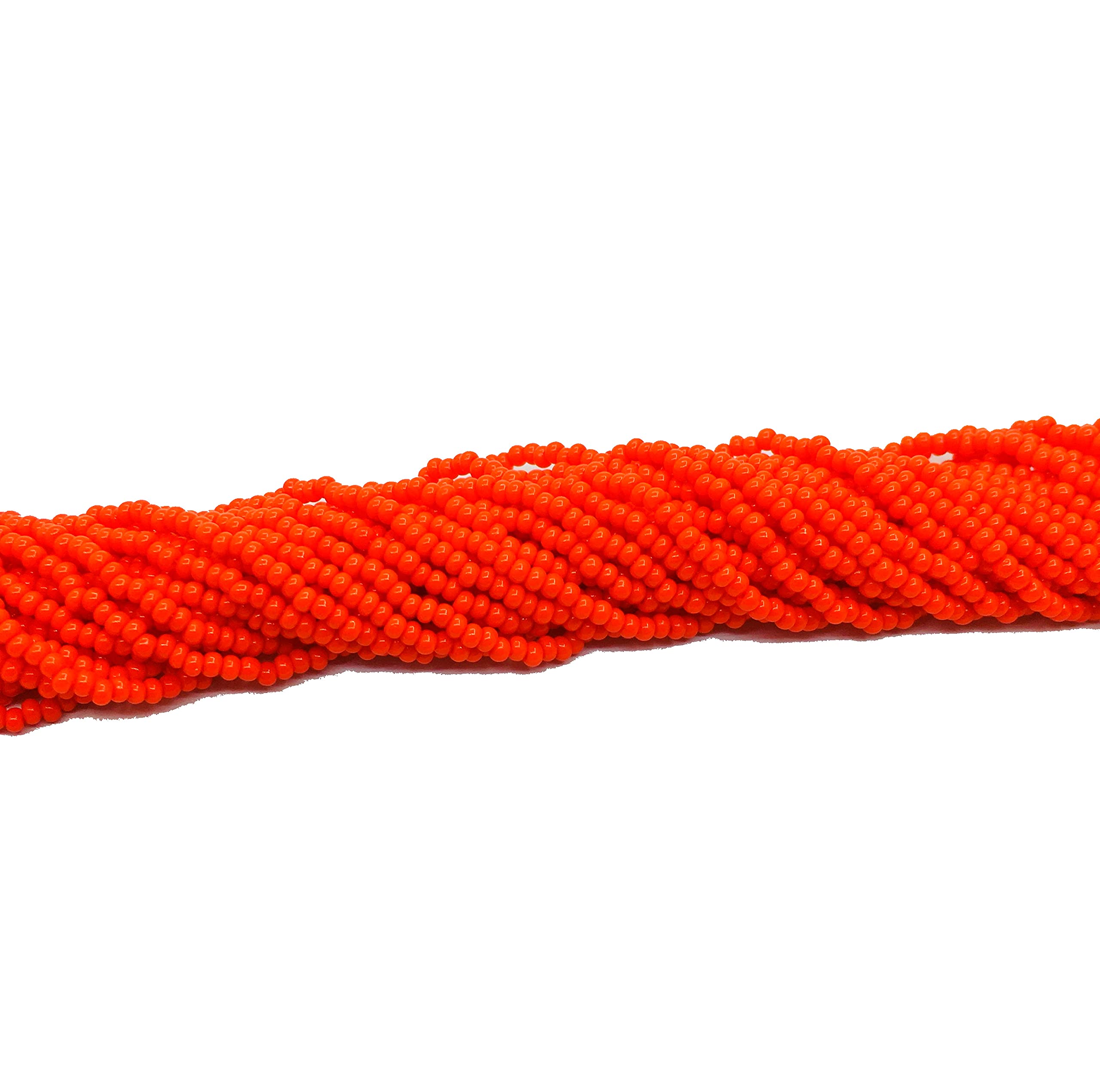 Perlin 2 mm Seed Beads Glass Beads Indian Seed Beads Pony Beads Preciosa Ornela Czech 9000 Pieces CZ 11/0 on Multiple Strands (Orange Opaque) - Image 4