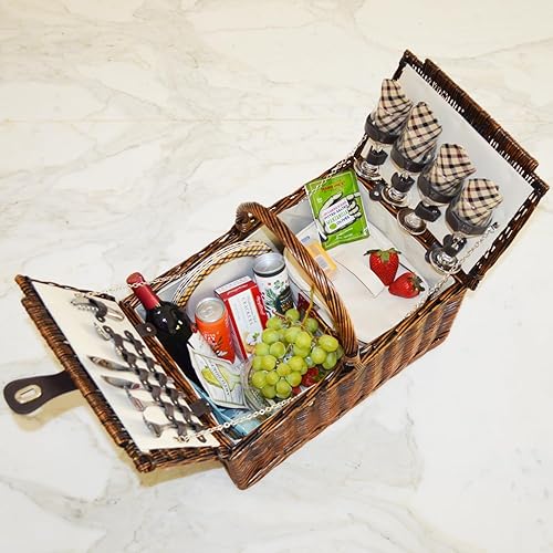 Picnic at Ascot Buckingham Picnic Basket with Service for 4 - Thumbnail 5