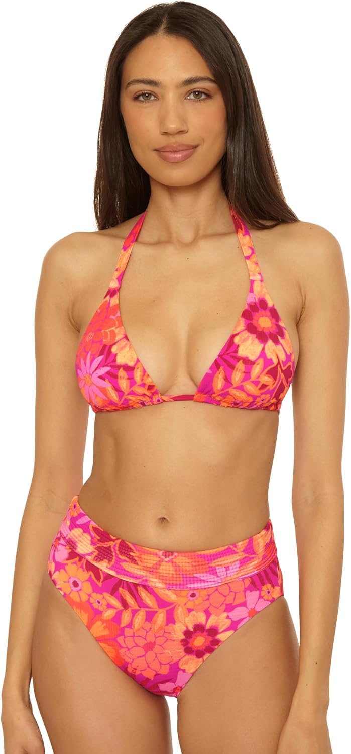 BECCA Women's Copacabana High Waist Bikini Bottom, Cheeky Coverage, Swimwear Separates for Women