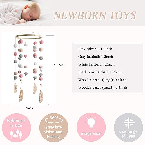 Miniatura 2 de Mobiles de madera para cunas de bebés niños y niñas colores diseñados para hacer juego con el cuarto del bebé