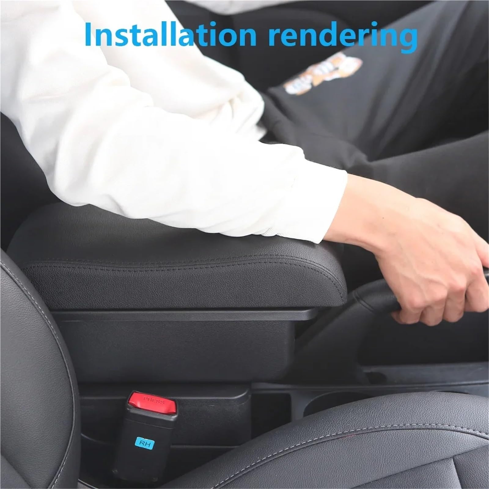 Armsteun Richter Bush Pasuje Do Seat Ibiza 6j Ibiza 6L Podłokietnik Box Podłokietnik Samochodowy Auto Storage Box Części Do Modernizacji Akcesoria Samochodowe Wnętrza Ramię(B3 Black white 3USB)