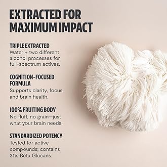 FreshCap Mushrooms Lions Mane Supplement Capsules 14,000mg - Lion's Mane, High Potency Extract, 14:1 Organic Mushroom Supplement, Ayurveda Focus Made in USA (120 Capsules)