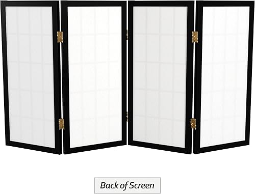 Miniatura 7 de Biombo portátil simple de 2 pies Biombo diseño Shoji, clásico diseño japonés 4 anchuras, 6 colores