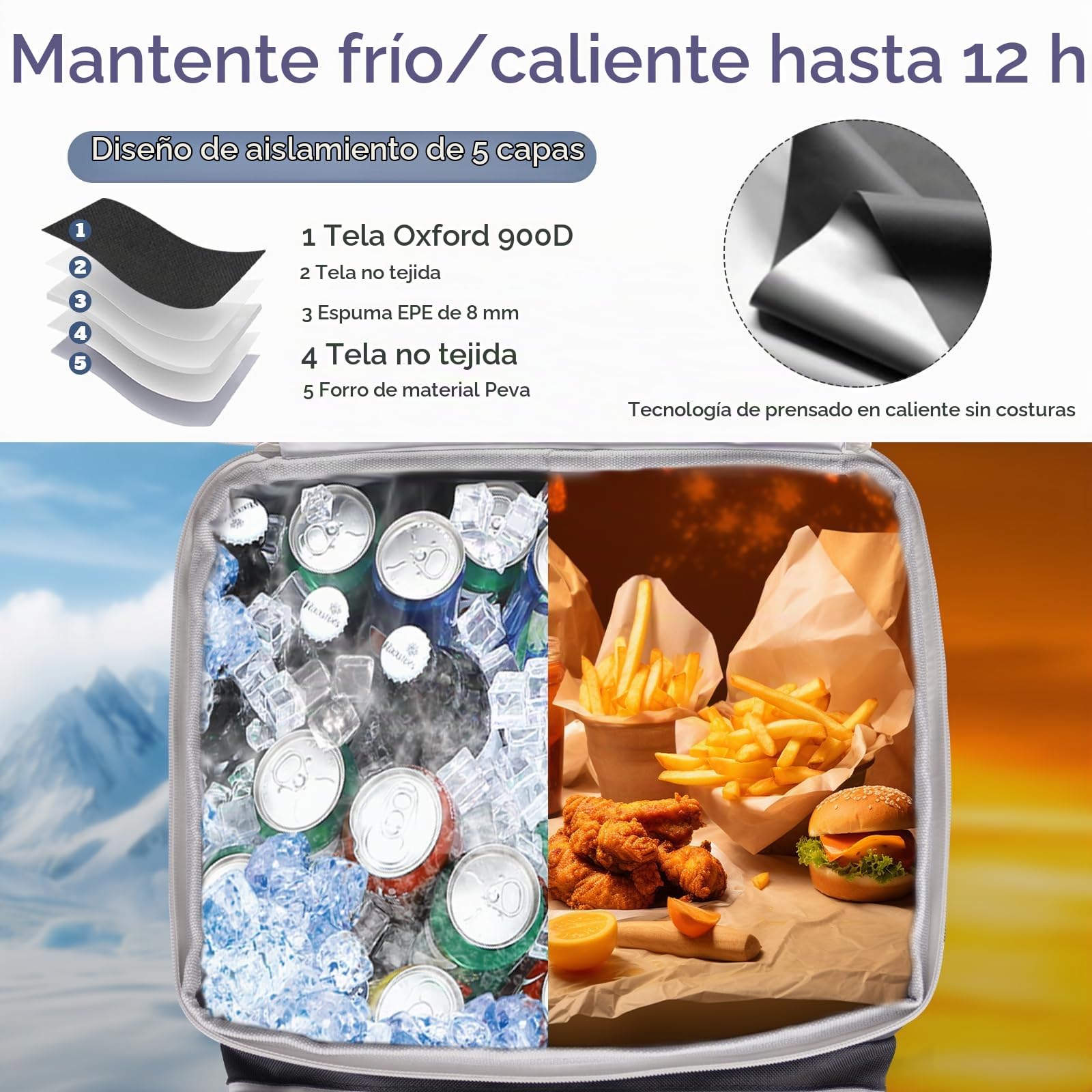 INSMEER Nevera grande con ruedas 50L/80 latas, diseño plegable 2 en 1 | Nevera térmica portátil de lados suaves, familia de 4, picnic playa, compras, viajes, XXL