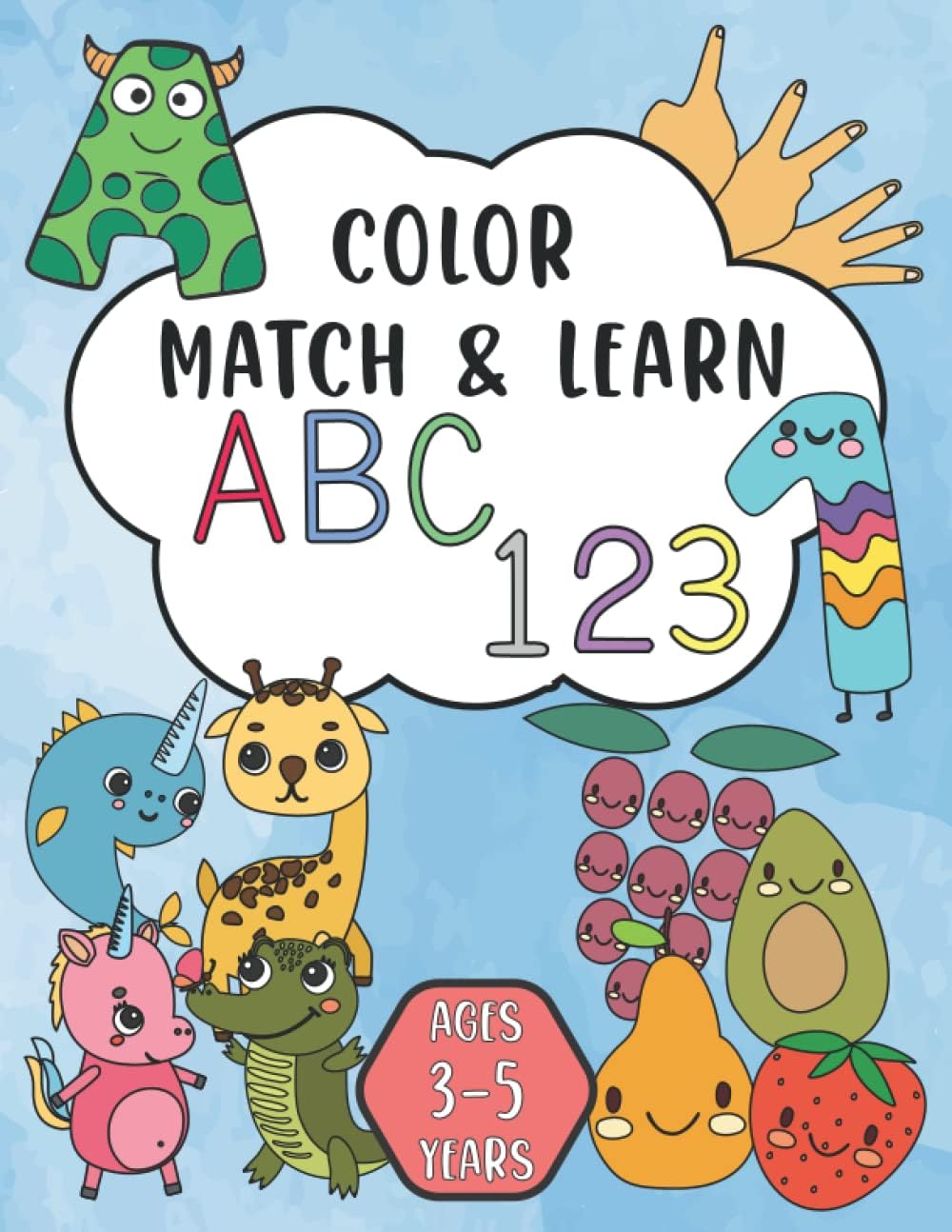 Color Match & Learn Abc and 123 Activity book: Have fun with alphabet and numbers coloring book with matching game for kids ages 3-5 | Abc and Numbers ... and toddlers (Activity Books Series for kids)