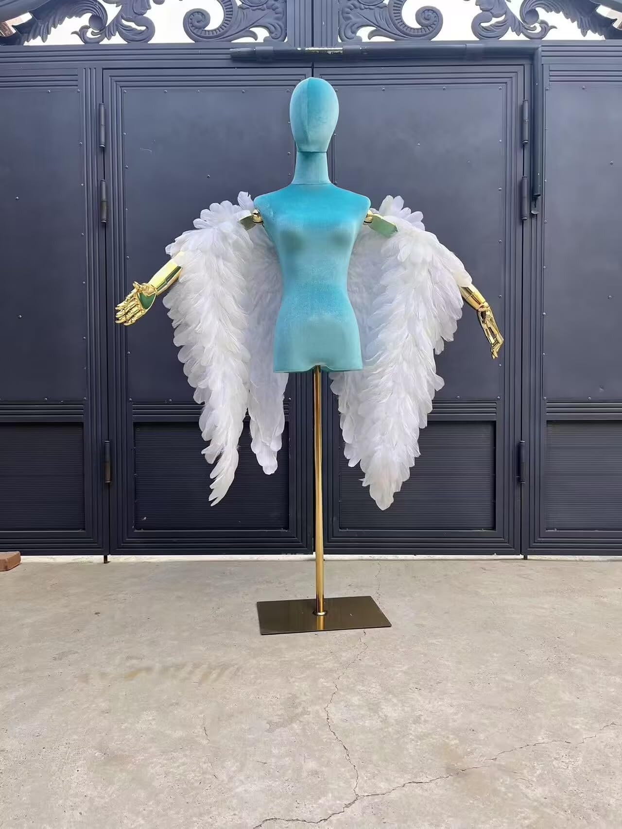 Earthradius Białe skrzydła anioła cosplay kostium impreza taniec siać rave hallowen kwiat wróżka pióro skrzydło
