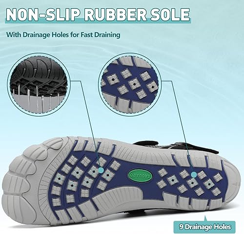 Miniatura 4 de SAGUARO Zapatos de agua para hombre y mujer, secado rápido, para natación, surf, playa, kayak, zapatos descalzos, puntera ancha